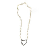 Mixed Metal Heart Necklace (1)
